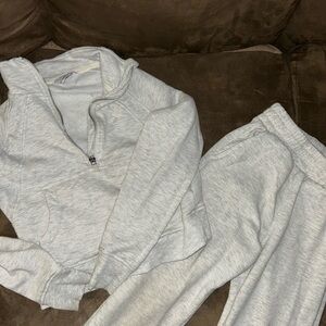 Gray Youth Girls Tracksuit Set